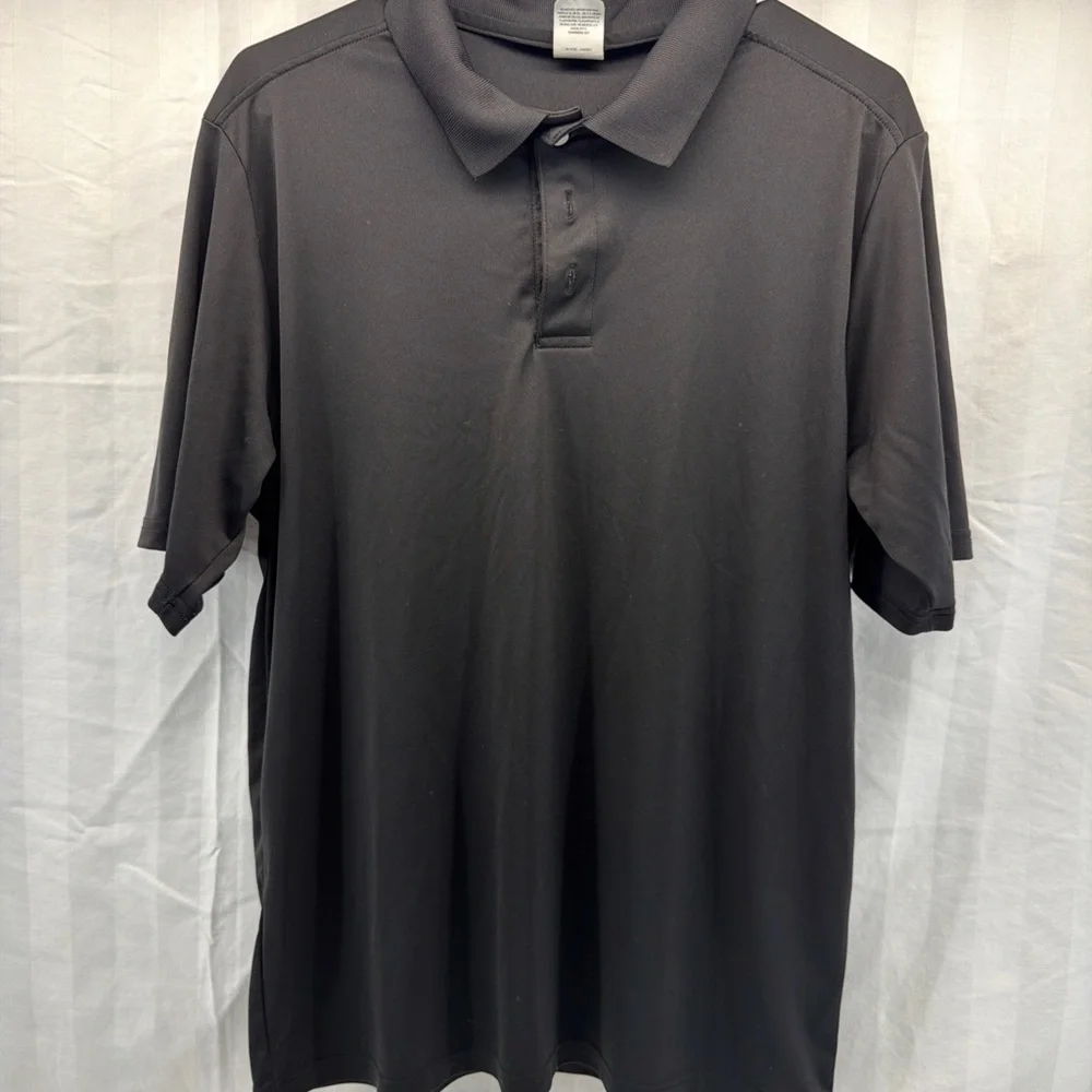 Hanes Men's Black Polo Shirt‎